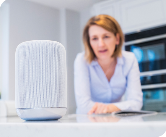 woman-looking-at-speaker